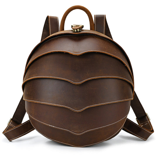 Vintage Leather Backpack Personality Beetle